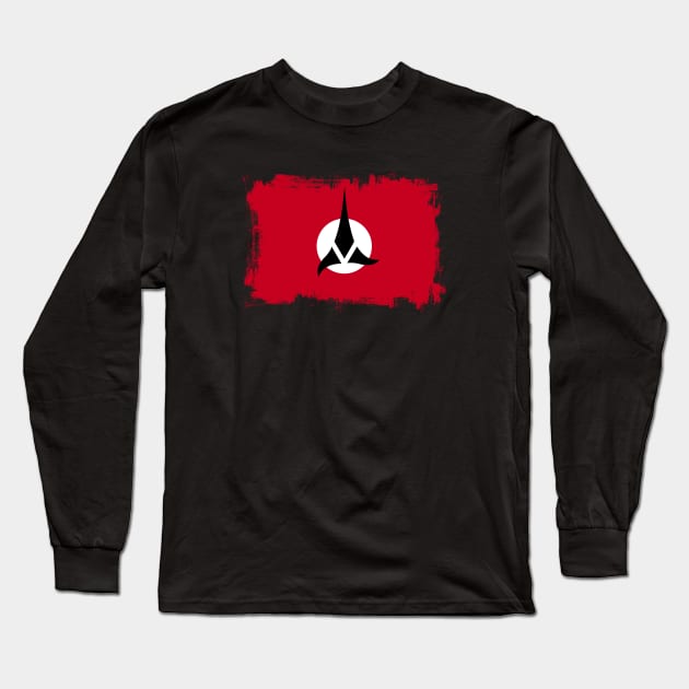 STAR TREK KLINGON FLAG Long Sleeve T-Shirt by ROBZILLA